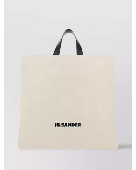 Jil Sander Natural Market Tote Canvas Tote Bag