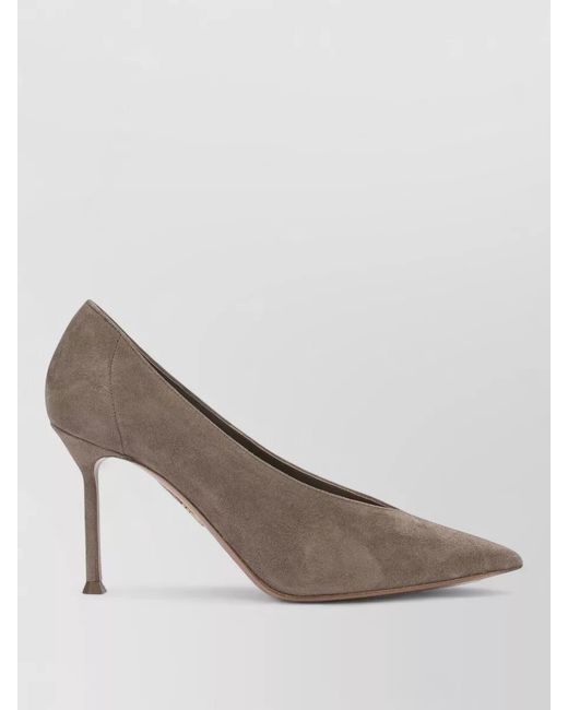 Aquazzura Brown Leather Sole Pointed Toe Stiletto Pumps