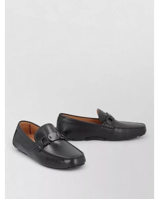 Ferragamo Multicolor Leather Moc Toe Loafers Rubber Sole for men