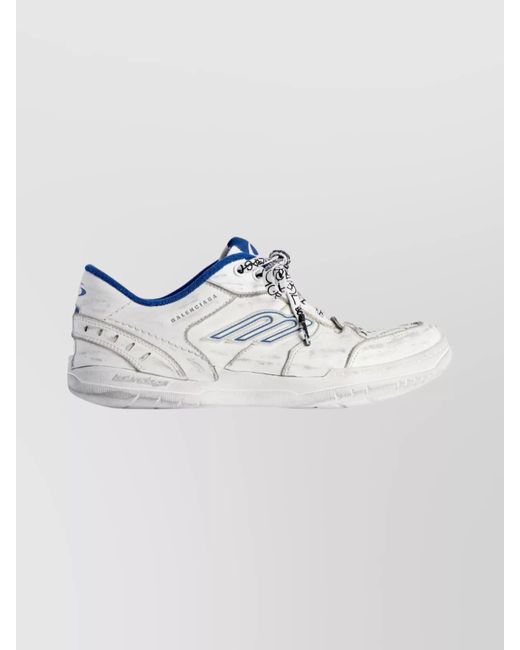 Balenciaga Blue Coastal Inspired Sneakers Featuring Textured Sole for men