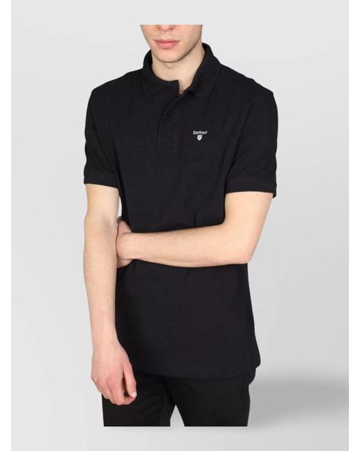 Barbour Black Regular-Fit Polo Shirt for men