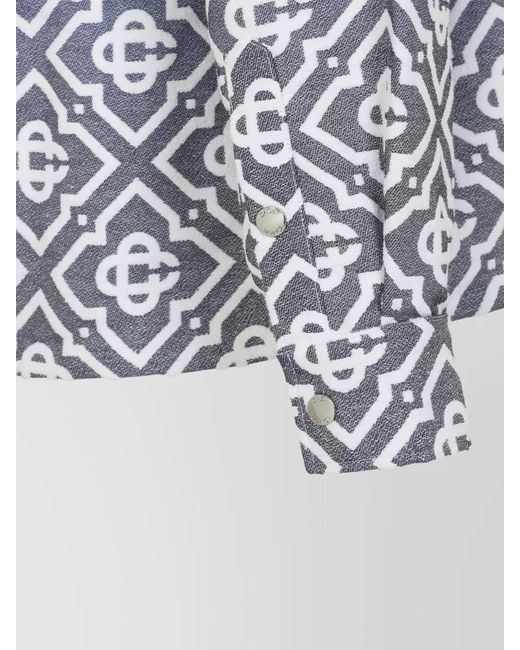 Casablanca Blue Monogram Jacquard Lightweight Jacket for men