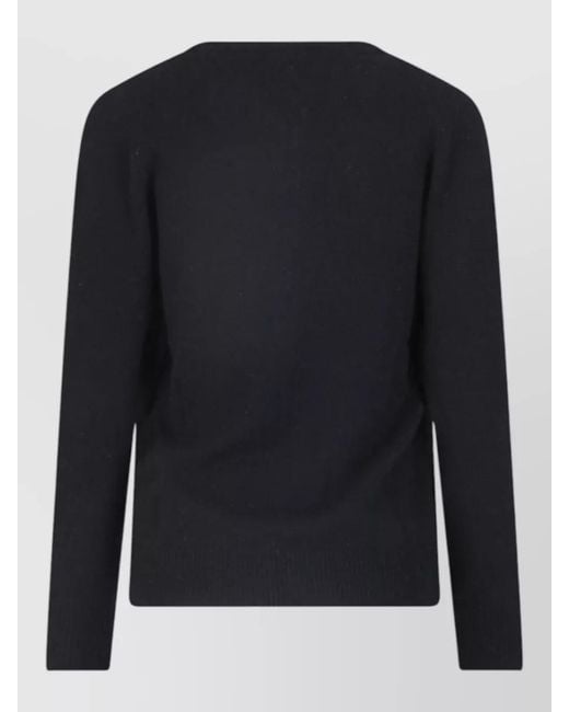Aspesi Blue V Neck Long Sleeve Knit Top