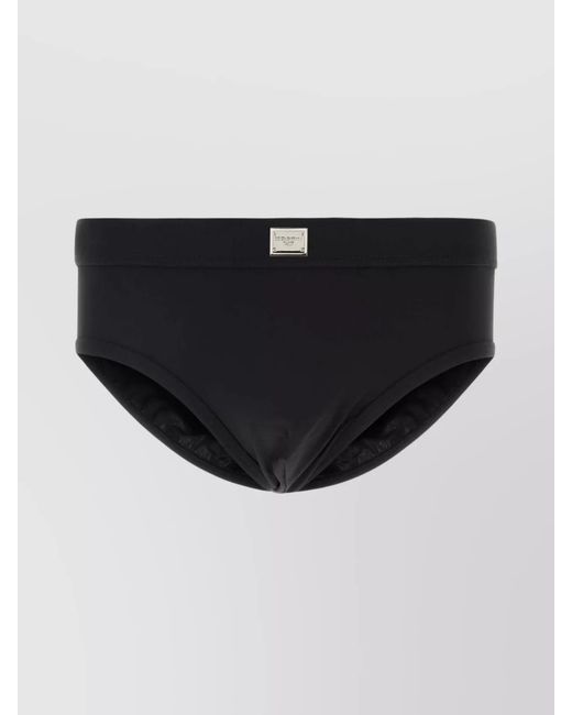 Dolce & Gabbana Black Stretch Nylon Swimming Briefs for men