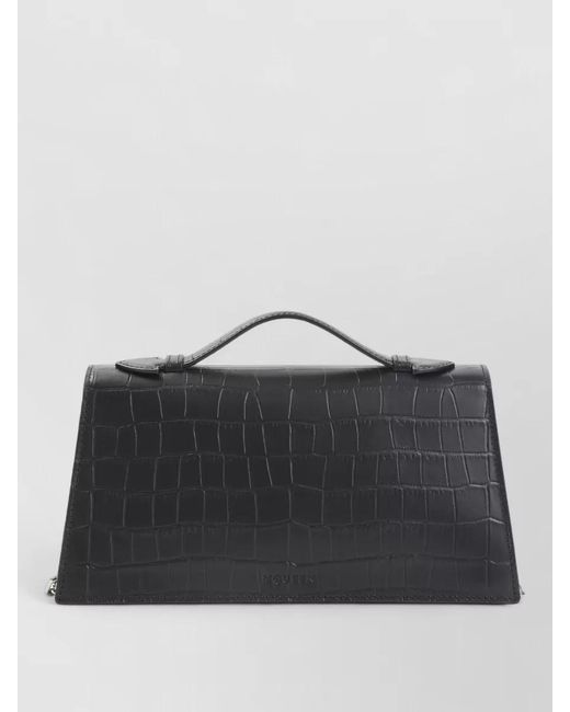 McQueen Gray Skull Calf Leather Cross-Body Bag