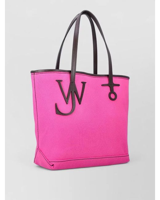 J.W. Anderson Pink Anchor Tote Small Canvas Tote Bag
