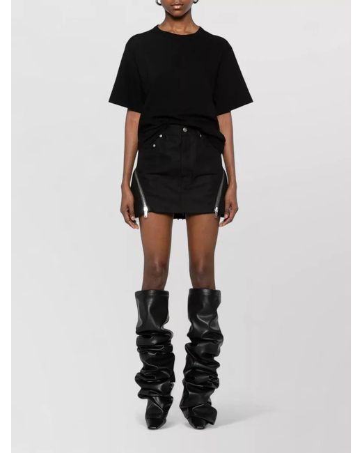 Rick Owens Black Crew Neck Short Sleeve T-Shirt