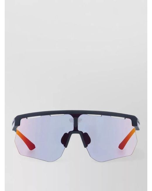 Facehide Blue Sunglasses Angular Frame Colored Lenses Case