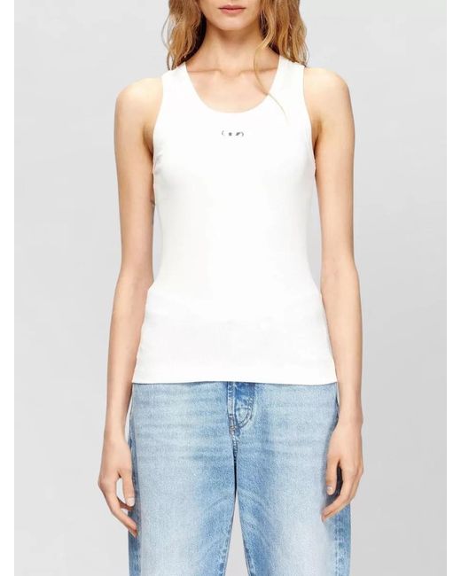 DIESEL White Ribbed Slim-Fit Sleeveless Tank Top