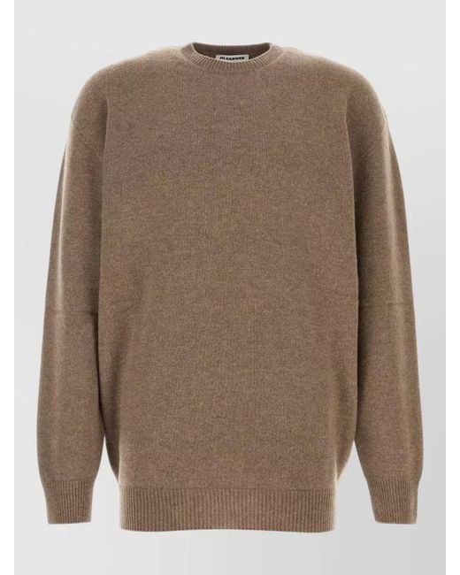 Jil Sander Brown Cashmere Wool Oversized Jumper for men