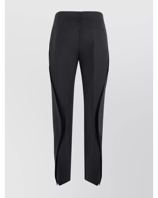 Bottega Veneta Black Wool Straight-Leg Trousers