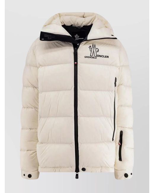 Moncler Natural Hooded Padded Ski Jacket for men