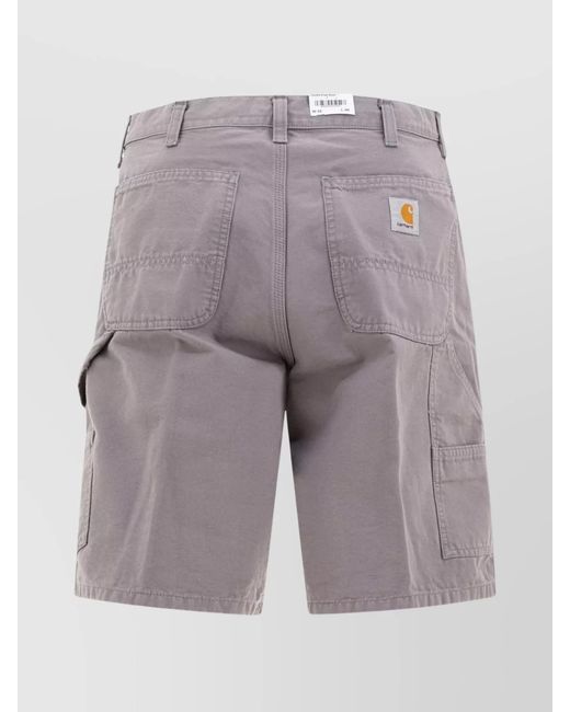 Carhartt Gray Cotton Double Knee Cargo Shorts for men