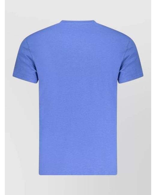 Tommy Hilfiger Blue Cotton Relaxed-Fit Short-Sleeve T-Shirt for men