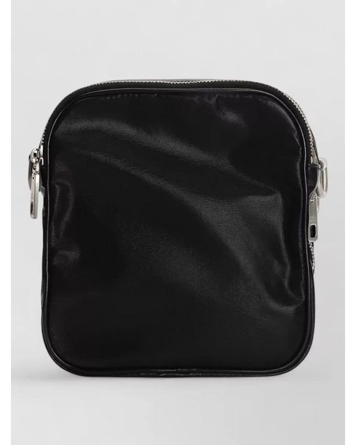 Dolce & Gabbana Black Leather Messenger Bag for men
