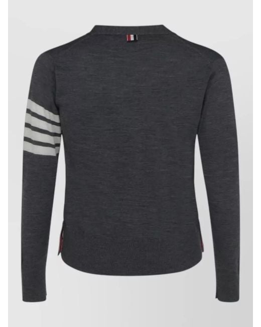 Thom Browne Black Wool Cardigan for men