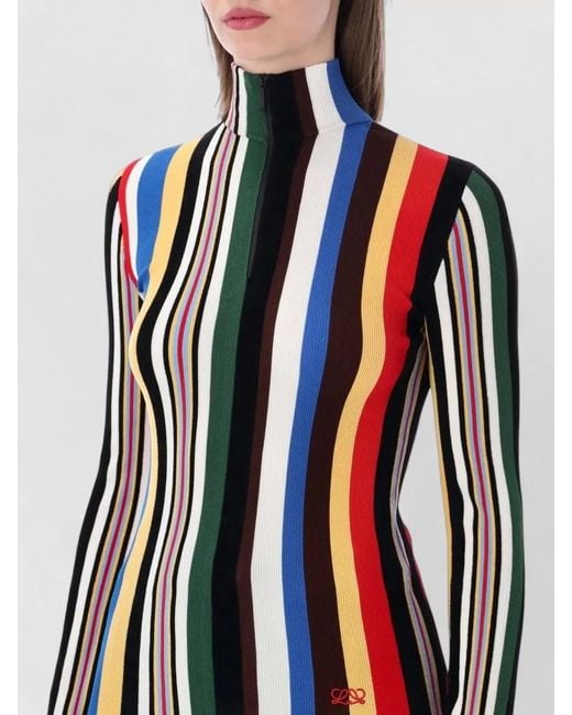 Loewe Blue Sleek Zip High-Neck Slim Fit Top