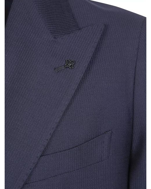 Tagliatore Blue Montecarlo Double Breasted Button Jacket for men