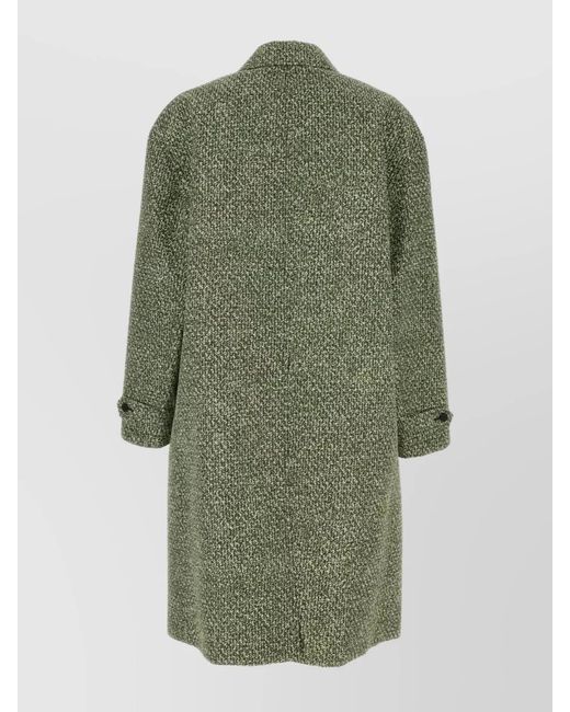 Gucci Green Printed Single Breasted Coat for men