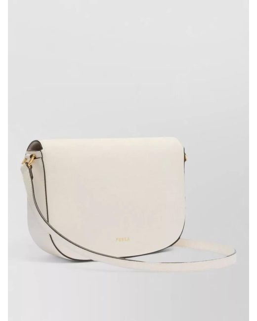 Furla Natural Crossbody Bag Adjustable Strap Tone Hardware