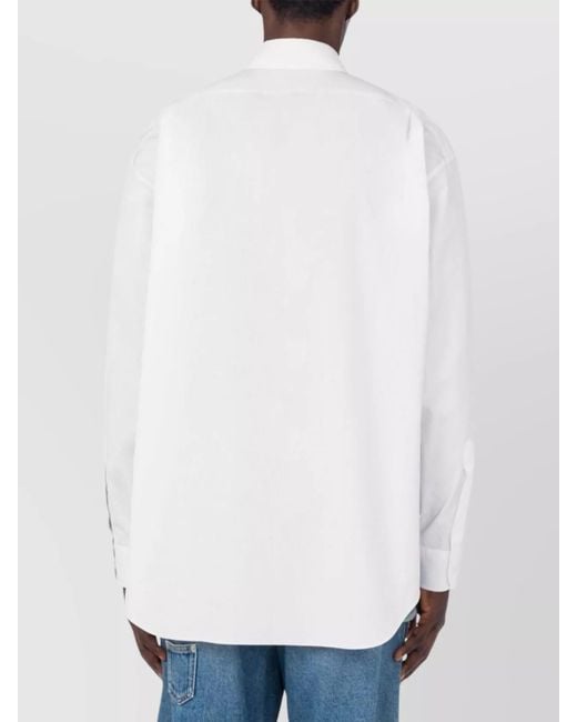 Moschino White Shirt With Floral Motif for men