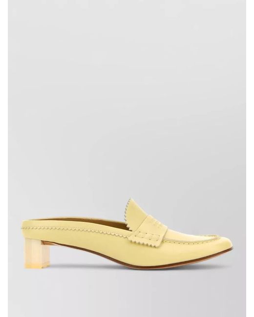 MM6 by Maison Margiela Metallic Leather Mules