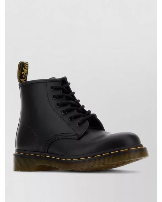 Dr. Martens Black Lace Up Leather Ankle Boots Pull Tab