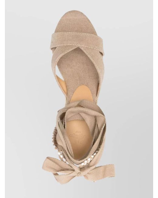 Castaner Natural Canvas Ankle Strap Espadrilles