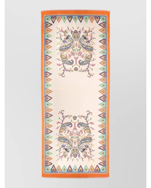 Etro Multicolor Floral Paisley Scarf