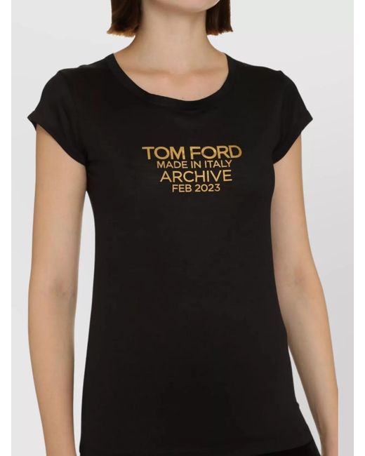 Tom Ford Black Silk T-Shirt