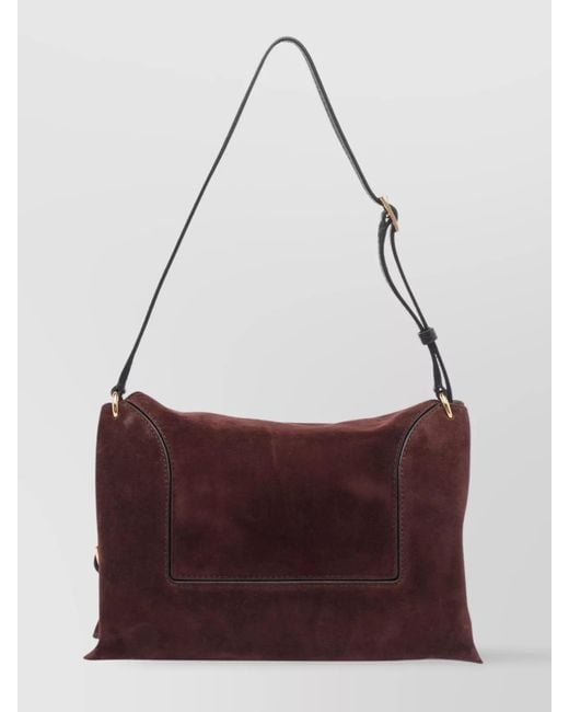 Wandler Purple Shoulder Bag With Front Pocket And-Tone Hardware