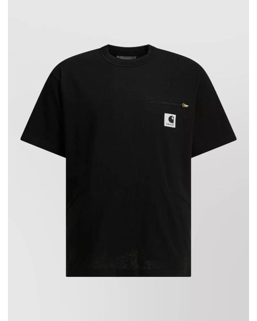 Sacai Black Carhartt Wip Chest Pocket Crew Neck T-Shirt for men