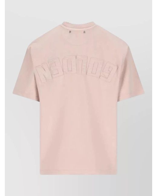 Golden Goose Deluxe Brand Purple Logo Patch Cotton Jersey T-Shirt