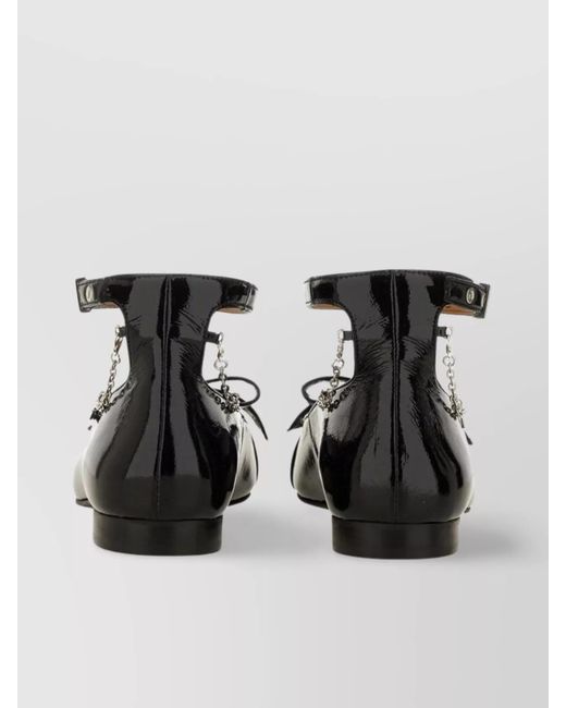 Ganni Brown Jewel Ballerina Shoes