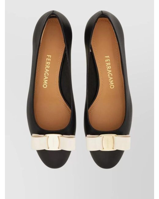 Ferragamo Metallic Leather Vara 2.0 Pumps