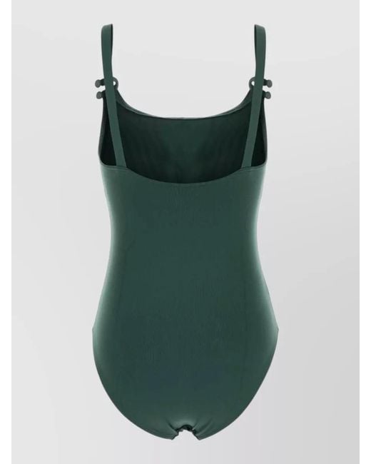 Eres Green Stretch Nylon Inspiring Swimsuit Scoop Neck