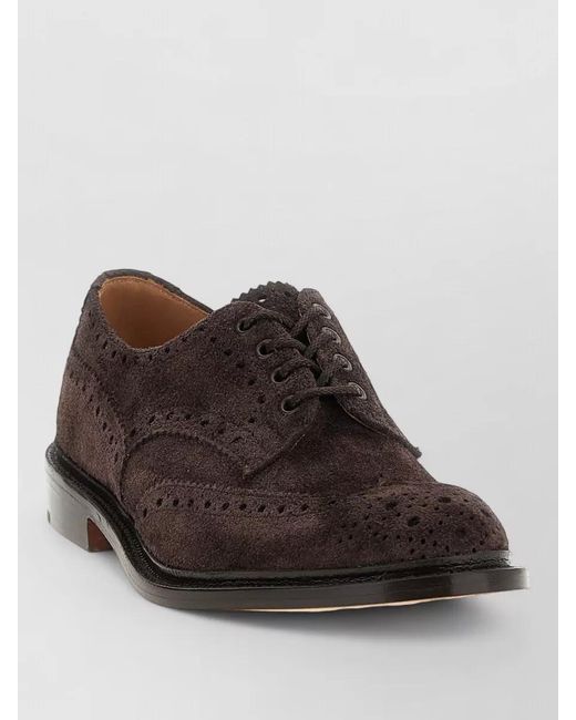 Tricker's Brown Leather Lace-Up Shoes for men