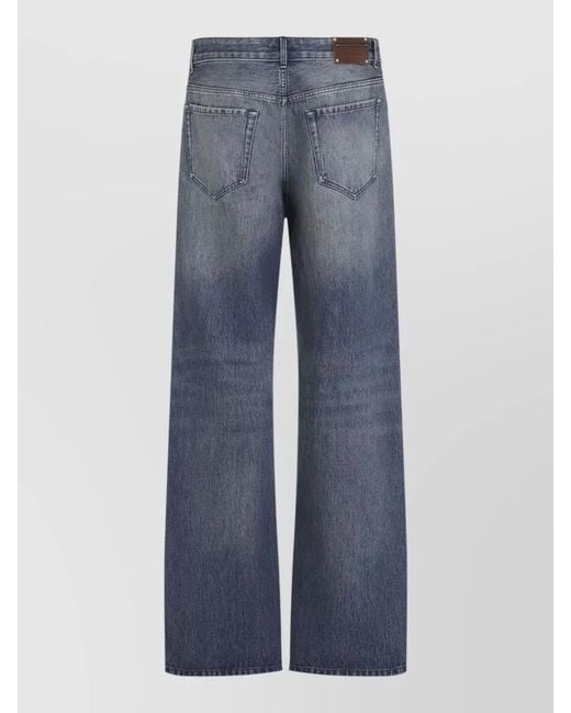 Dries Van Noten Blue High Waist Wide Leg Denim Jean for men