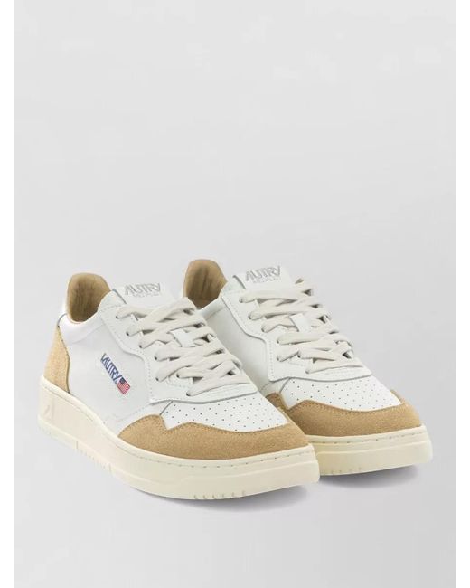 Autry White Leather Medalist Low Sneakers for men
