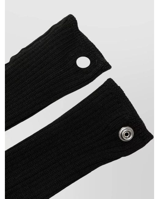 Rick Owens White Arm Warmers Long Gloves Thumb Opening for men