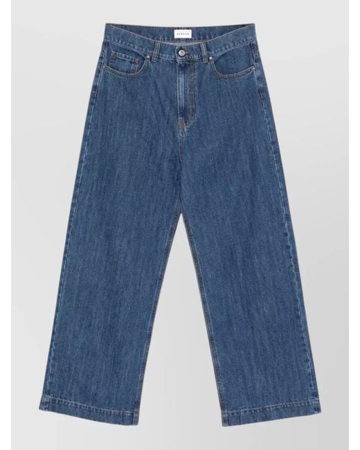 P.A.R.O.S.H. Blue Wide Leg Pants Belt Loops
