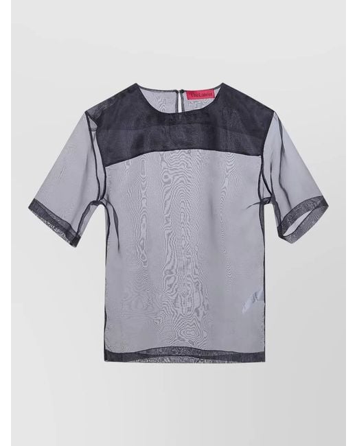 Thelatest Blue Organza Blouse