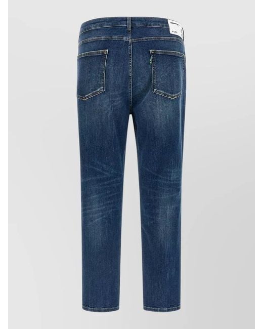 Department 5 Blue Drake Jeans Belt Loops Contrast Stitching for men