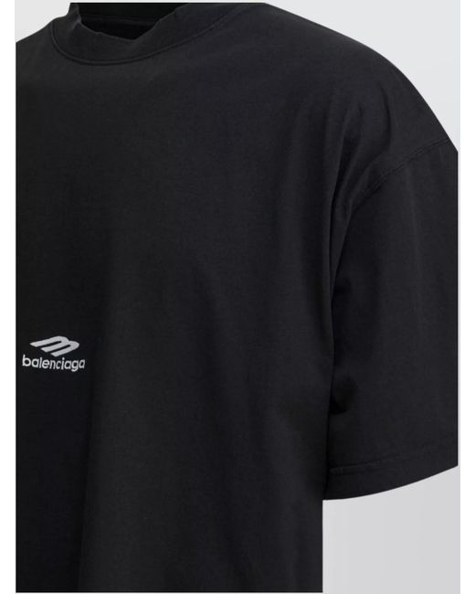 Balenciaga Black Oversized Cotton Short-Sleeve T-Shirt for men