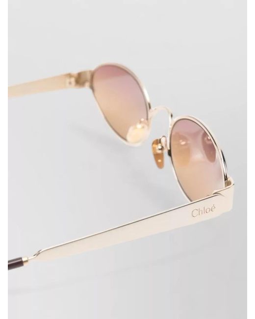 Chloé Pink Acetate Oval Sunglasses