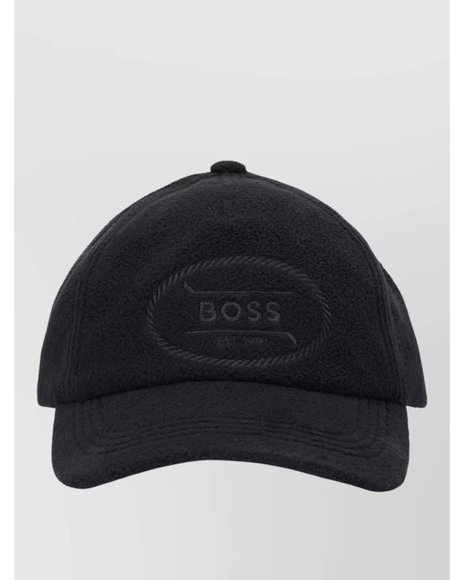 Boss Blue Curved Visor Cap for men
