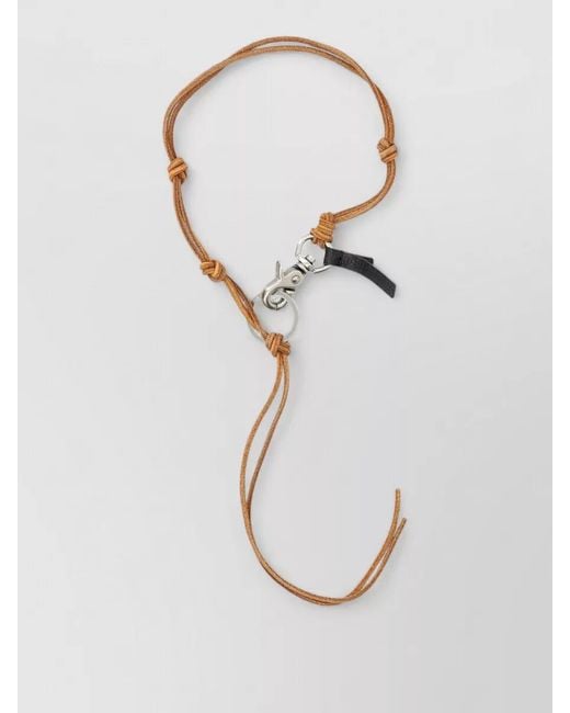 Our Legacy White Ladon Leather Cord Belt Adjustable Length