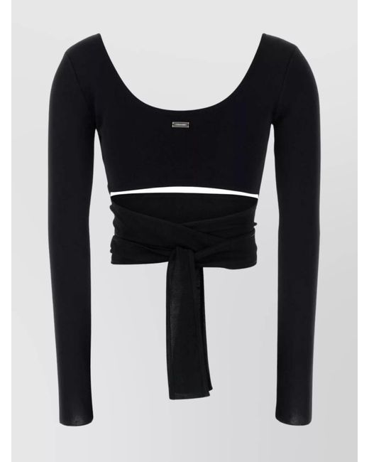 Ferragamo Black Viscose Cardigan