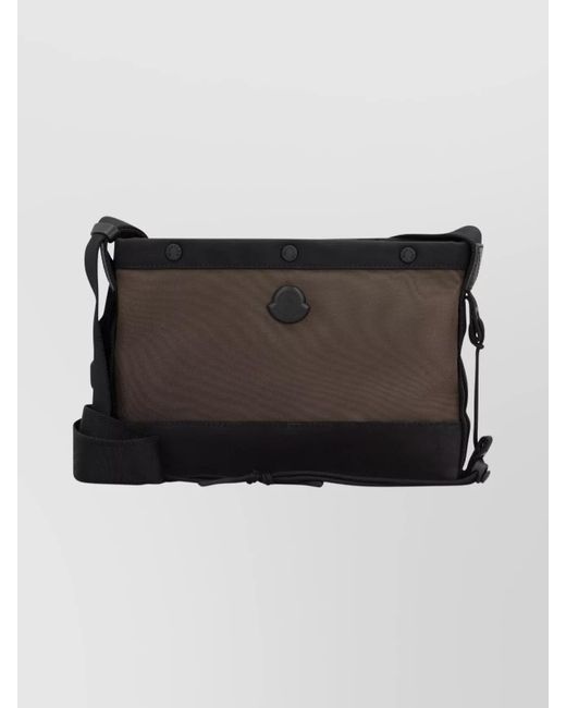 Moncler Black Modern Tech Crossbody Messenger Bag for men