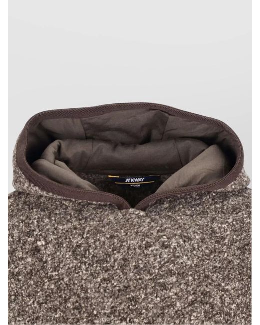 K-Way Gray Crewneck Hoodie for men